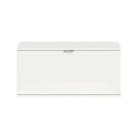 SCHUHBANK PROJEKT X - Weiss Hochglanz/Chromfarben, Design, Holzwerkstoff/Kunststoff (92/42/32cm) - Livetastic
