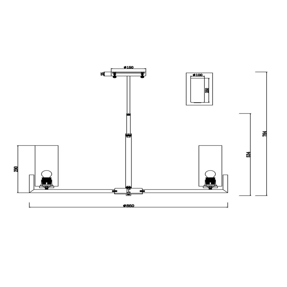 Kronleuchter Fortano Messingfarben max. 40 Watt - Messingfarben, Basics, Glas/Metall (86/53,4/86cm) - MAYTONI