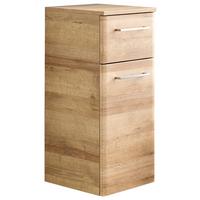 SZAFKA DOLNA PAULA - kolor dębowy/kolor chromowy, Konventionell, materiał drewnopochodny/szkło (30/72/33cm) - Xora