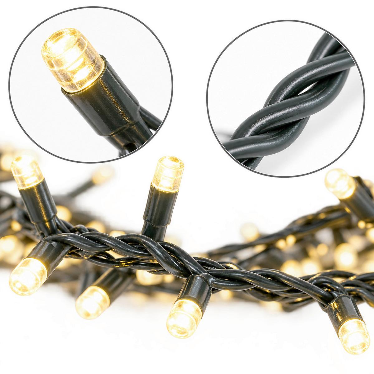 Lichterkette Melina Warmweiß ca. 25m - Grün, MODERN, Kunststoff (24,5/24,5/11cm)