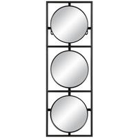 Fali Tükör 3 Részes Maxim - fekete, Konventionell, Üveg/fém (24/70/8cm) - Mömax
