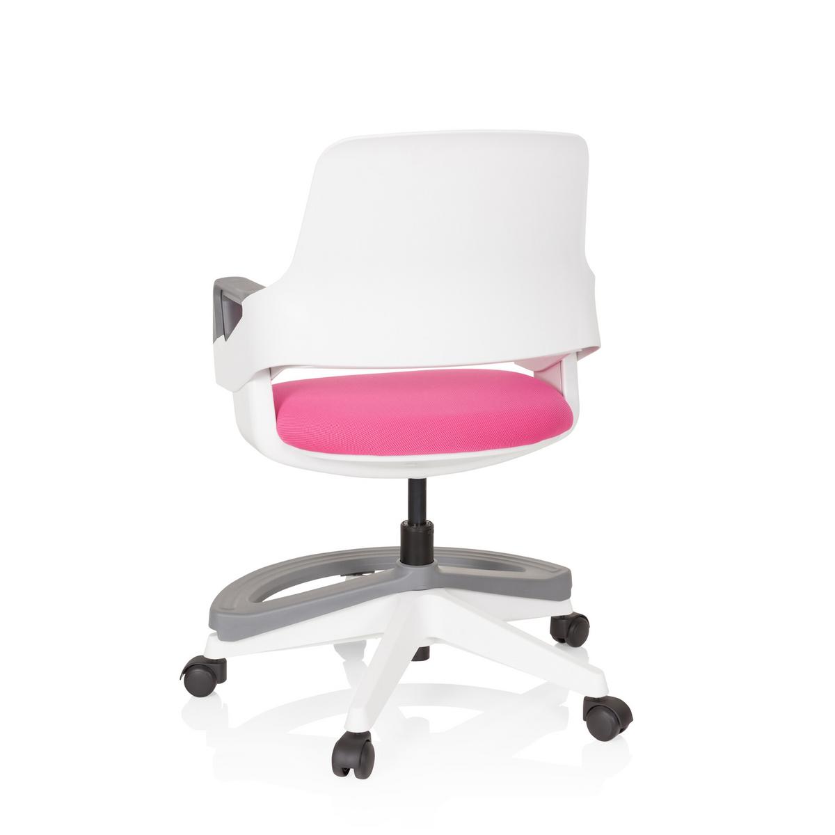 Jugenddrehstuhl Kid Flex ca. 53x80-93x60 cm Pink - Pink/Weiß, Basics, Kunststoff (53/80-93/60cm) - MID.YOU