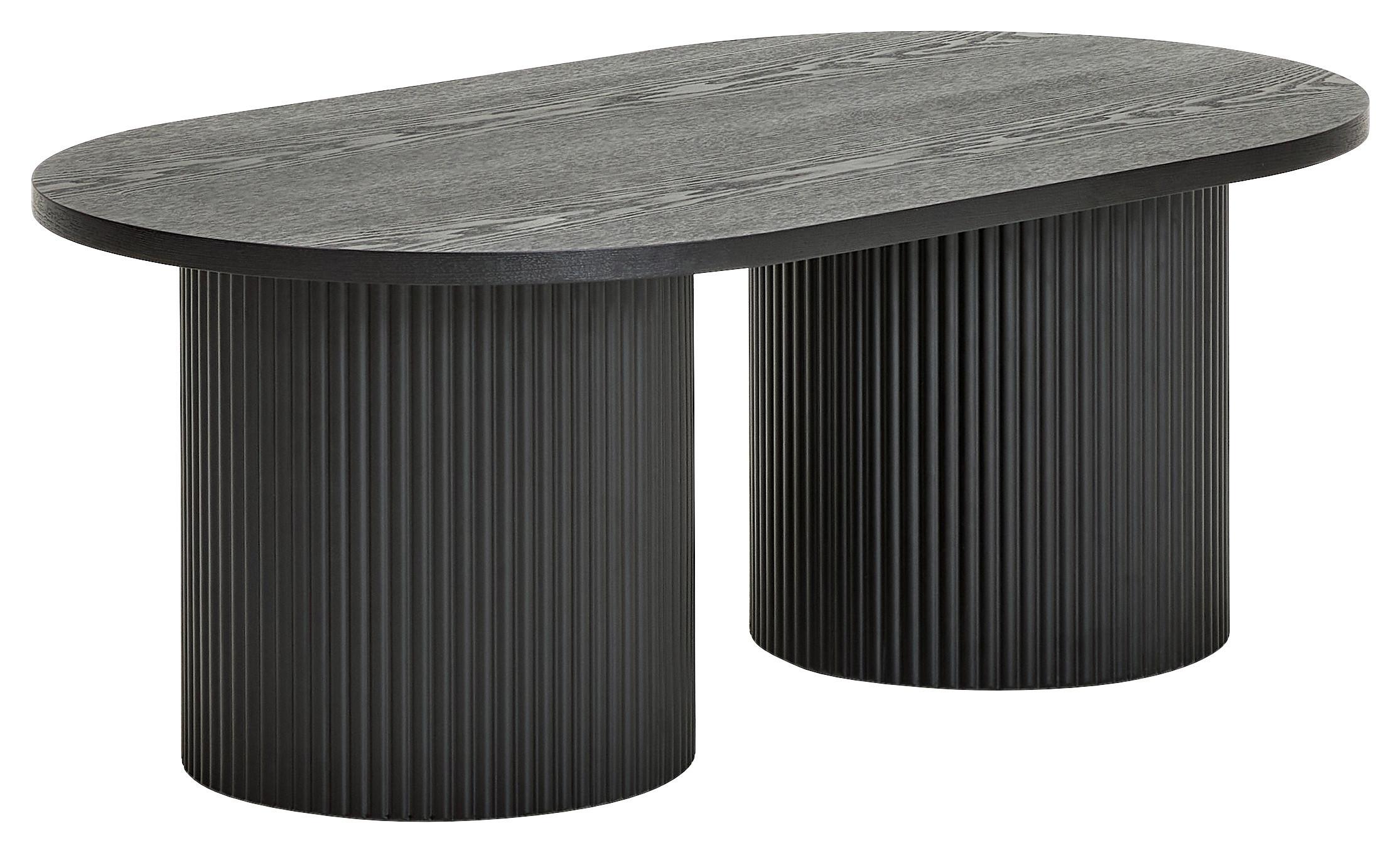 STOLIK KAWOWY KRETA - czarny, Design, materiał drewnopochodny/drewno (120/45/70cm) - Livetastic