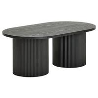 STOLIK KAWOWY KRETA - czarny, Design, materiał drewnopochodny/drewno (120/45/70cm) - Livetastic