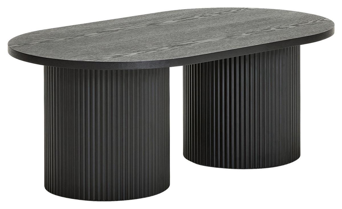 STOLIK KAWOWY KRETA - czarny, Design, materiał drewnopochodny/drewno (120/45/70cm) - Livetastic