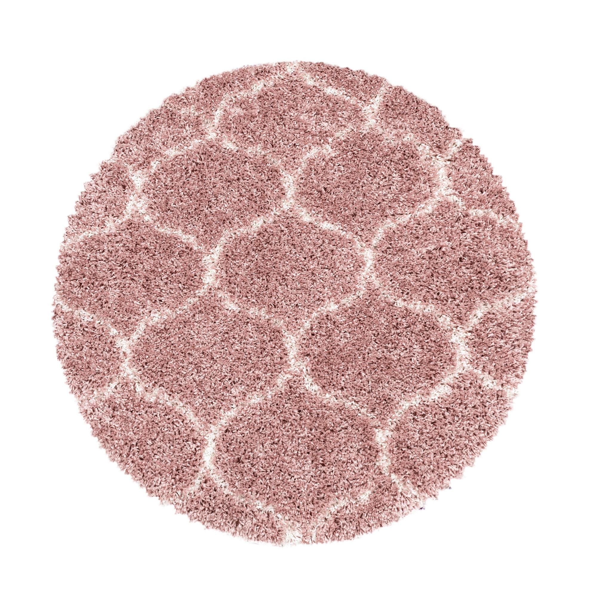 Webteppich Salsa Rosa Ø ca. 160cm - Rosa, Design, Textil (160cm)