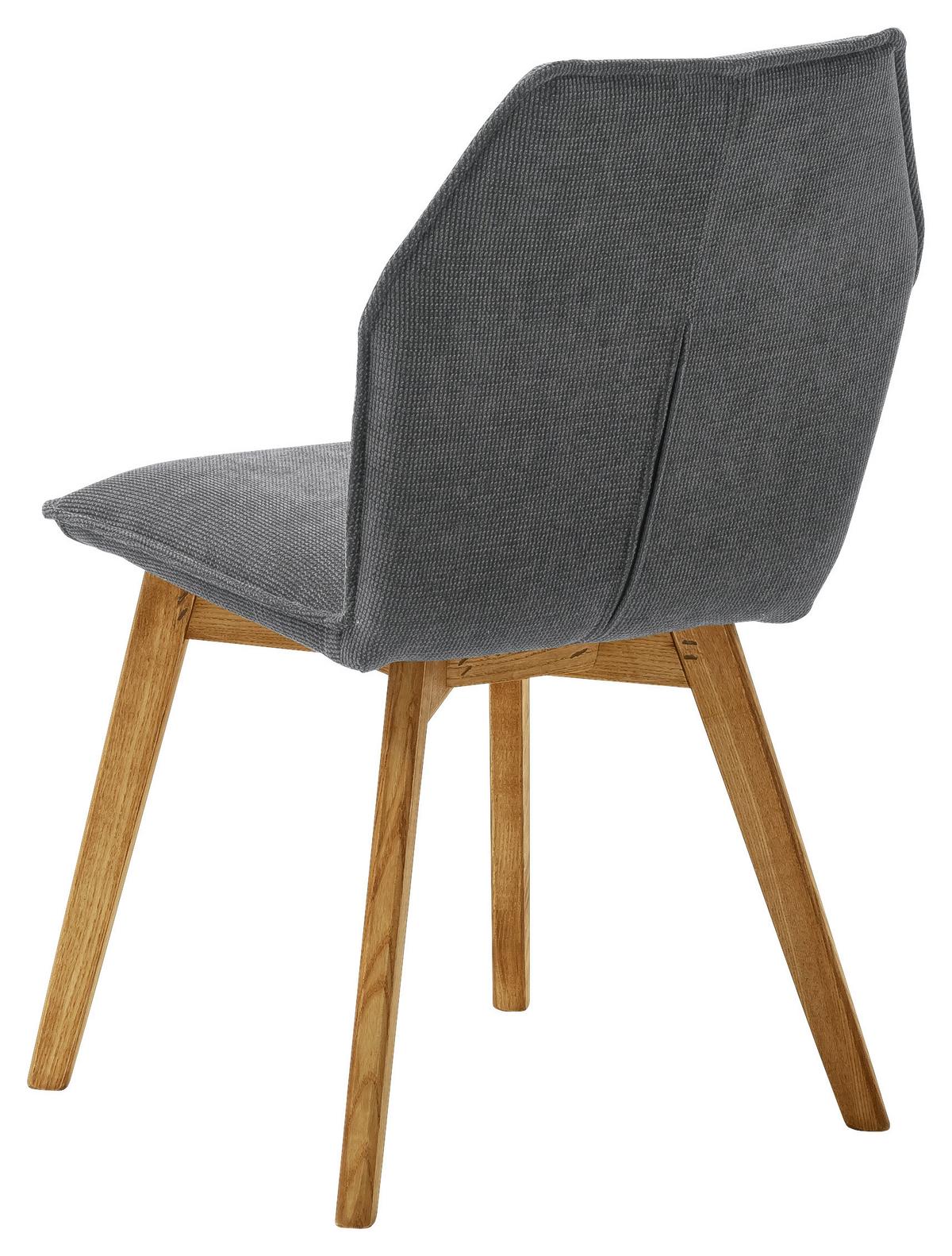 KRZESŁO LARDOS - kolor dębowy/antracytowy, Design, drewno/tkanina (49/87/63cm) - Livetastic