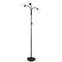 Stehleuchte Turin Schwarz/Weiß max. 25 Watt - Schwarz/Weiß, MODERN, Kunststoff/Metall (45/40/170cm) - Mömax