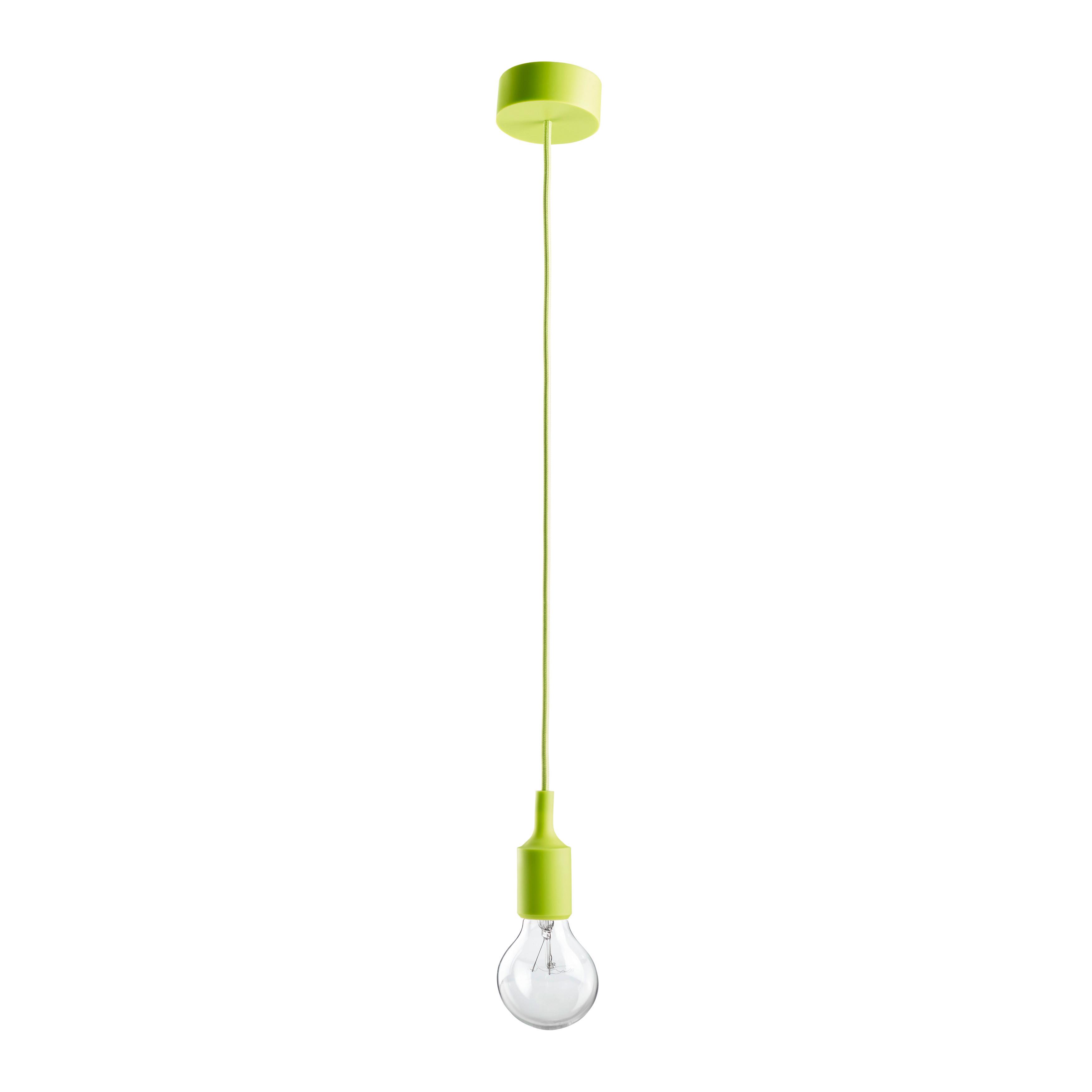 LAMPA WISZĄCA ABBY - zielony, Modern, tworzywo sztuczne (9/92cm) - Bessagi Home