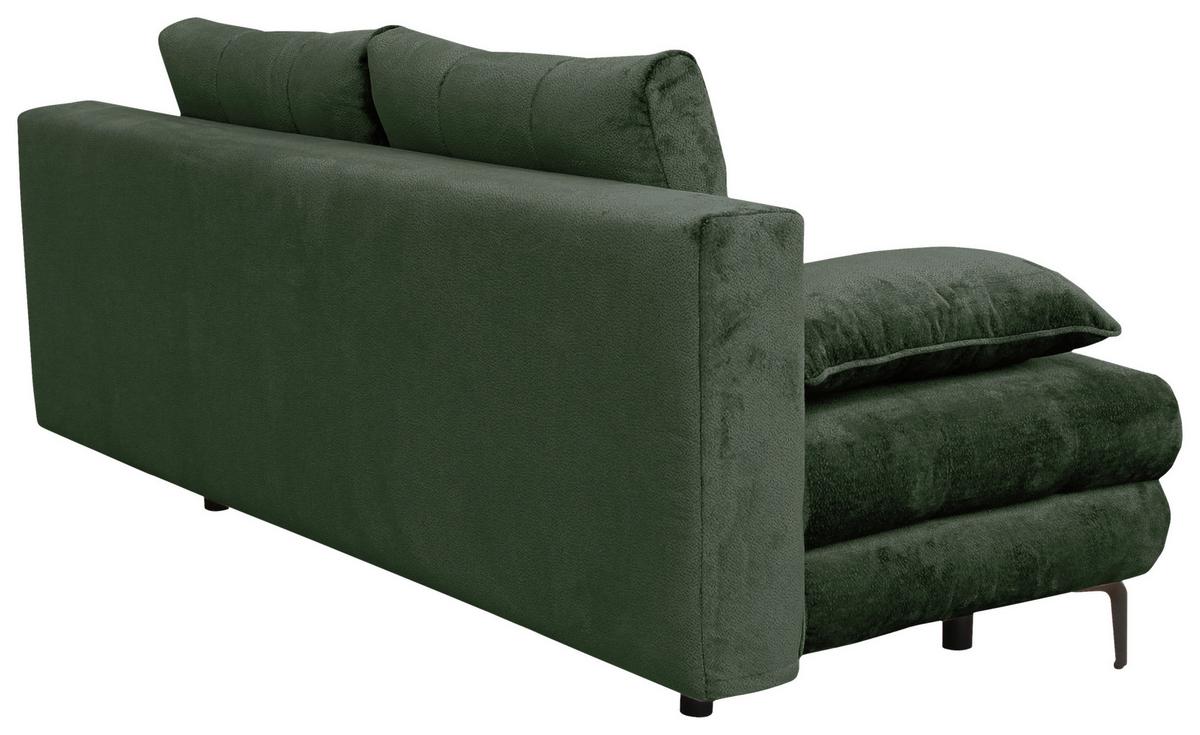 Trosjed Perla - tamno zelena/crna, Konvencionalno, tekstil/metal (203/94/96cm) - Modern Living