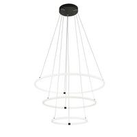 Led Függeszték 40176-3bk - fekete/fehér, Design, műanyag/fém (79/142cm)