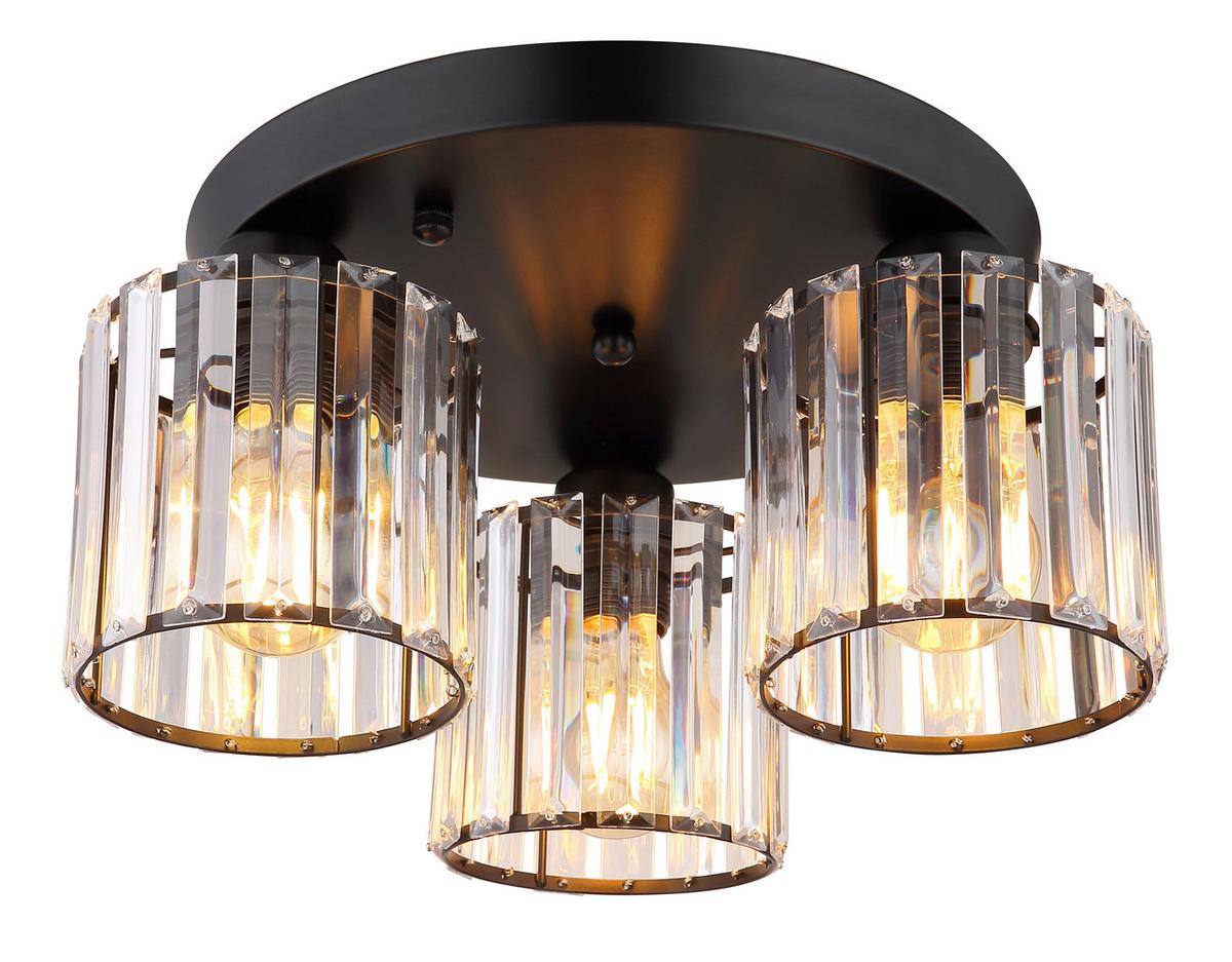 DECKENLEUCHTE 15742-3D - Klar, Design, Kunststoff/Metall (35/18cm) - Globo