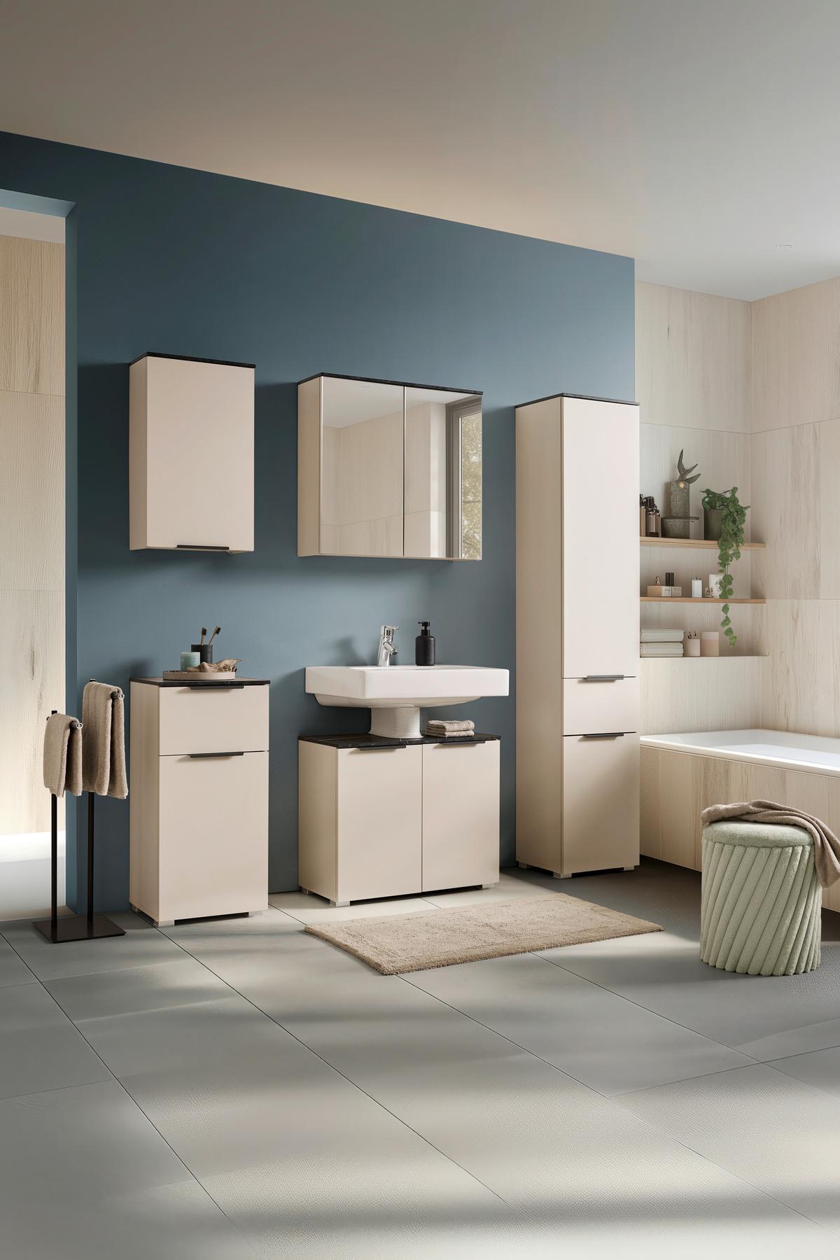 Oberschrank Liana Kaschmirfarben - MODERN, Holzwerkstoff/Metall (39,5/65/22cm) - Mömax