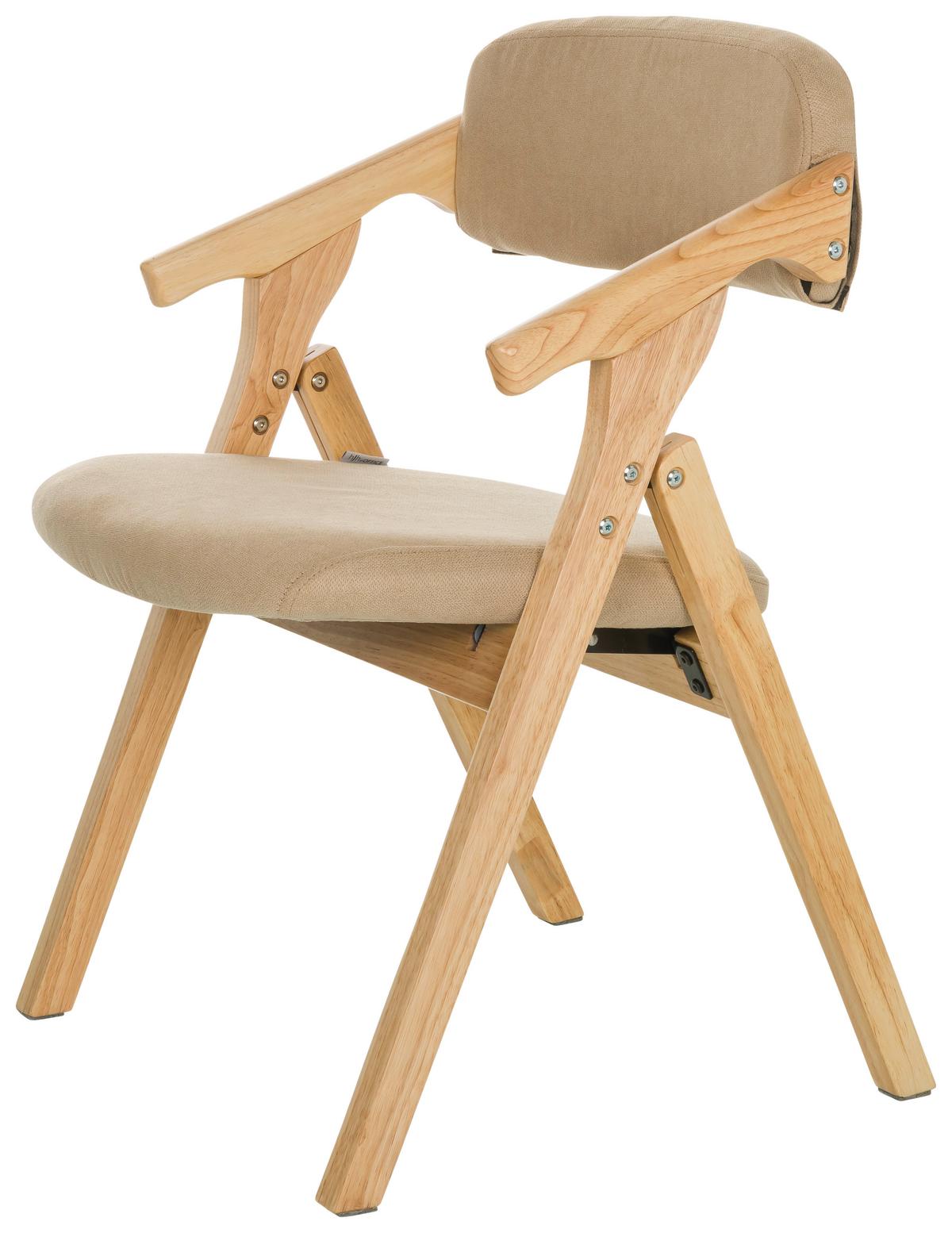 Naslanjač Scandio, Bež - bež, Basics, tekstil/les (53/79/55cm) - MID.YOU