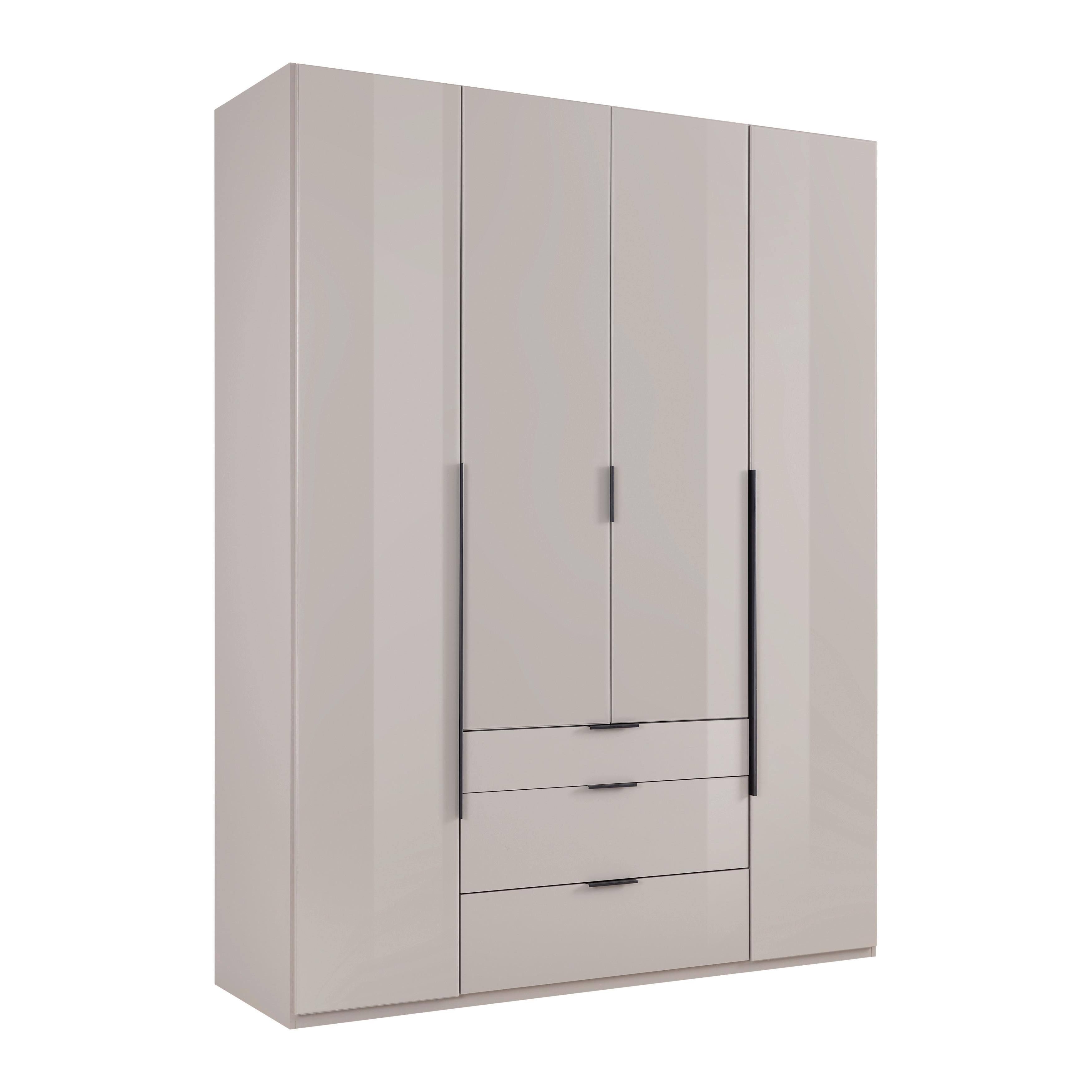 Ormar S Klasičnim Vratima New York - sahara/siva, Konvencionalno, staklo/drvni materijal (180/236/58cm) - Premium Living