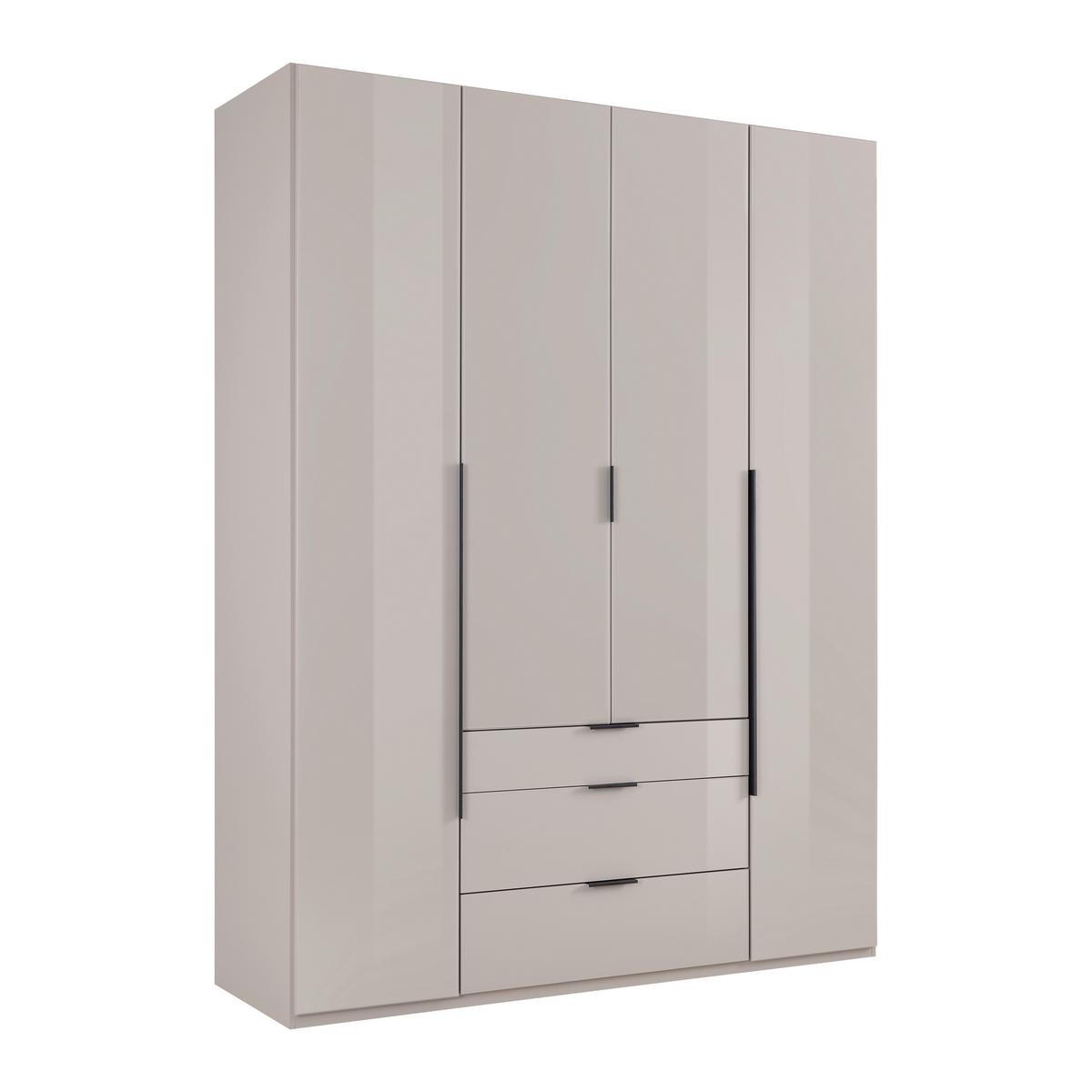 Ormar S Klasičnim Vratima New York - sahara/siva, Konvencionalno, staklo/drvni materijal (180/236/58cm) - Premium Living