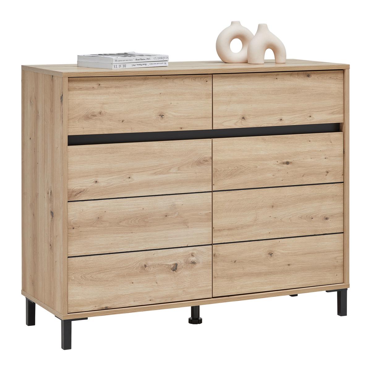 Kommode Arran Eiche Artisan - Eiche Artisan, Modern, Holzwerkstoff (106/90/40cm) - Mömax