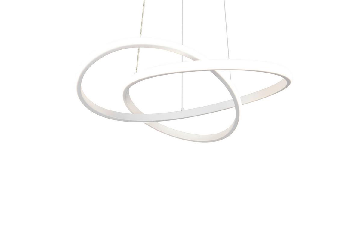 Lampă suspendată cu LED Maximilian - alb, Konventionell, plastic/metal (50/150cm) - Mömax