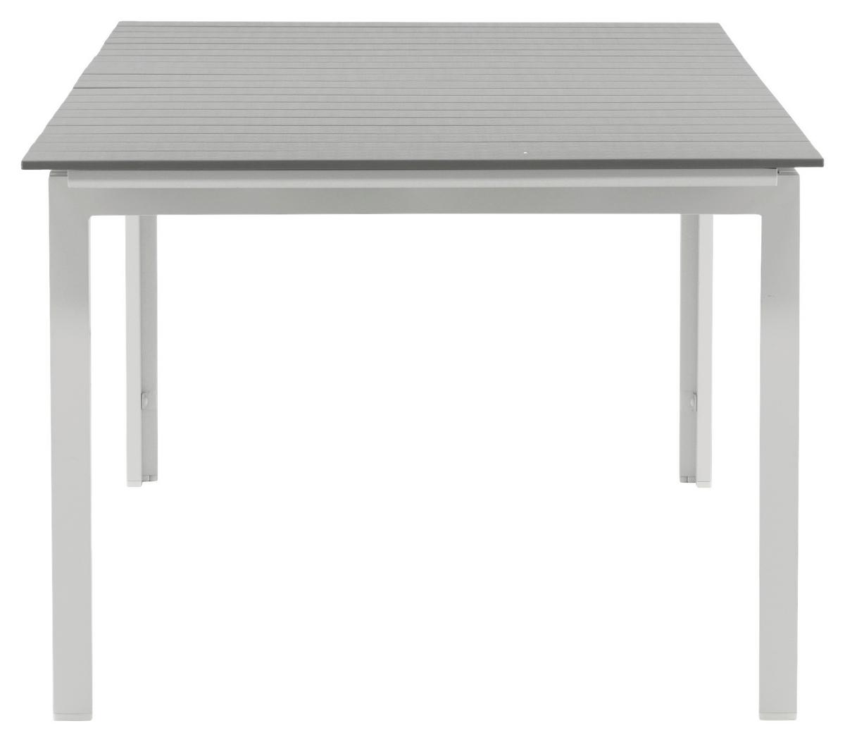 GARTENTISCH LEVELS - Weiß/Grau, KONVENTIONELL, Metall (229/100/75cm) - Gardenson