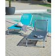 Gartenliege Lilly in Blau - Blau/Alufarben, Kunststoff/Textil (188/58/26cm) - MÖMAX modern living