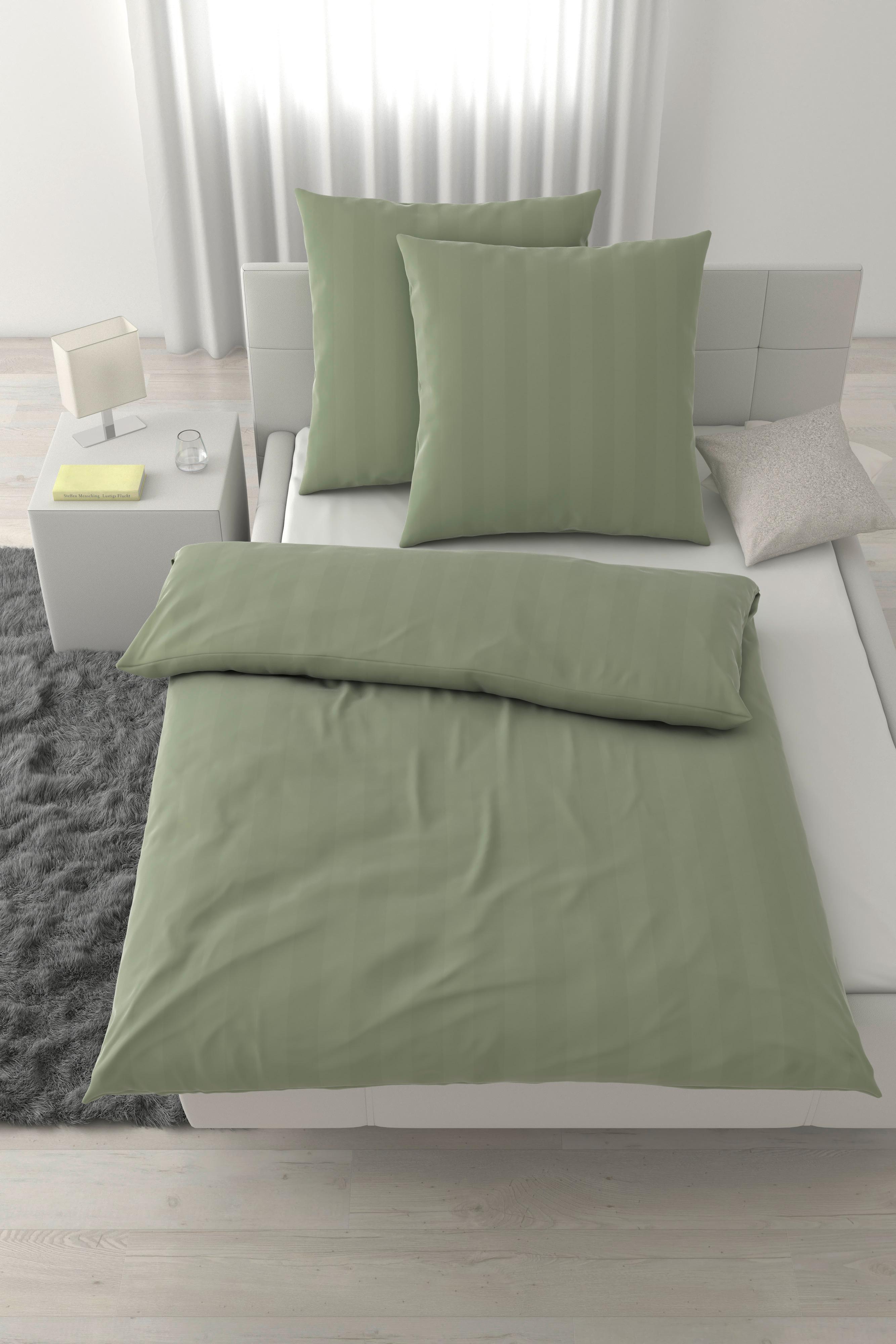 Bettwäsche Xenia Streif XXL Hellgrün ca. 200x200cm - Hellgrün, MODERN, Textil (200/200cm) - Premium Living