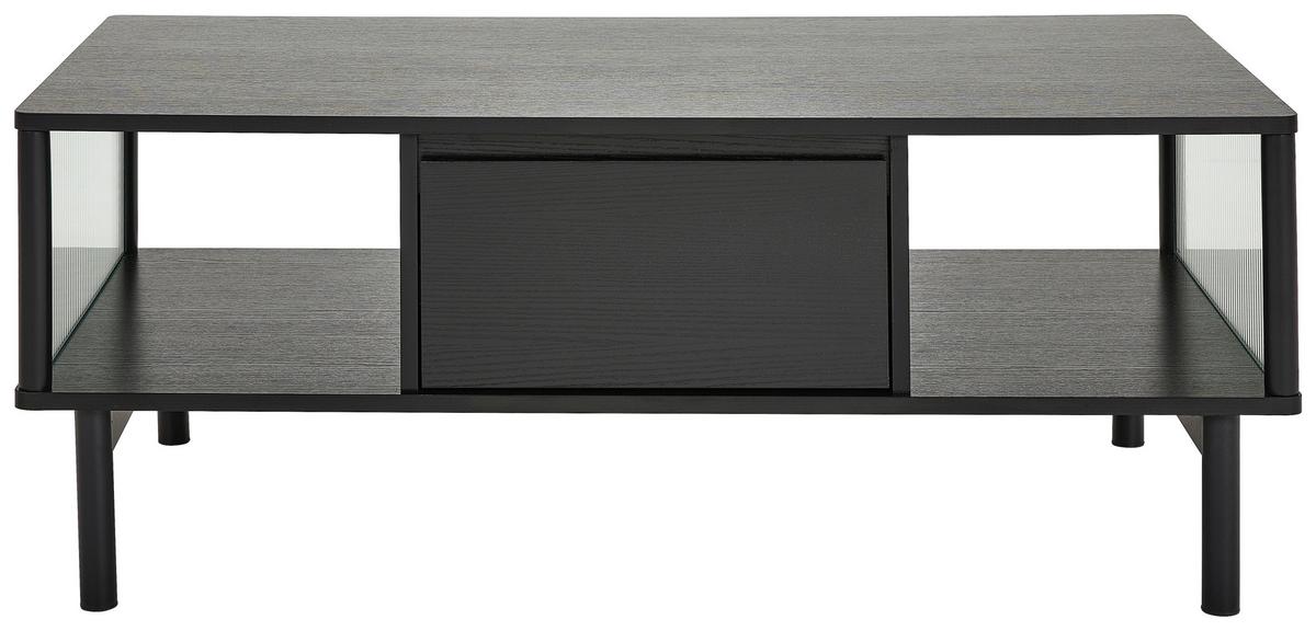 STOLIK KAWOWY NORDIC - czarny, Design, materiał drewnopochodny/drewno (110/42/60cm) - MID.YOU