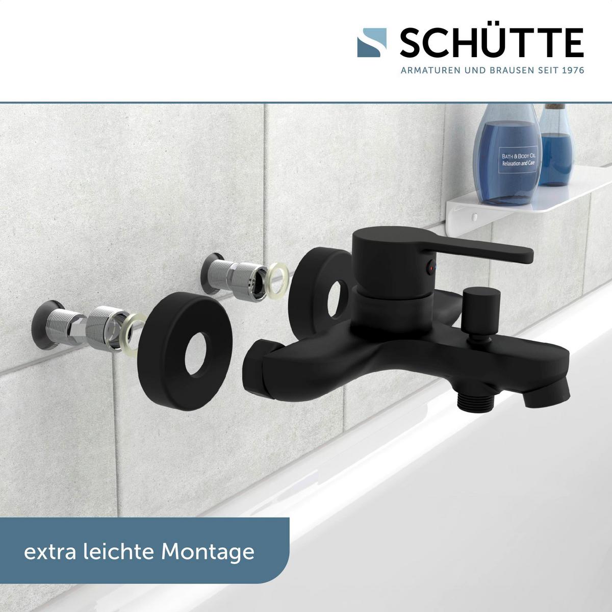 Baterie pentru duș/cadă DENVER - negru, Basics, metal (5,5/15,9/15,7cm) - Schütte