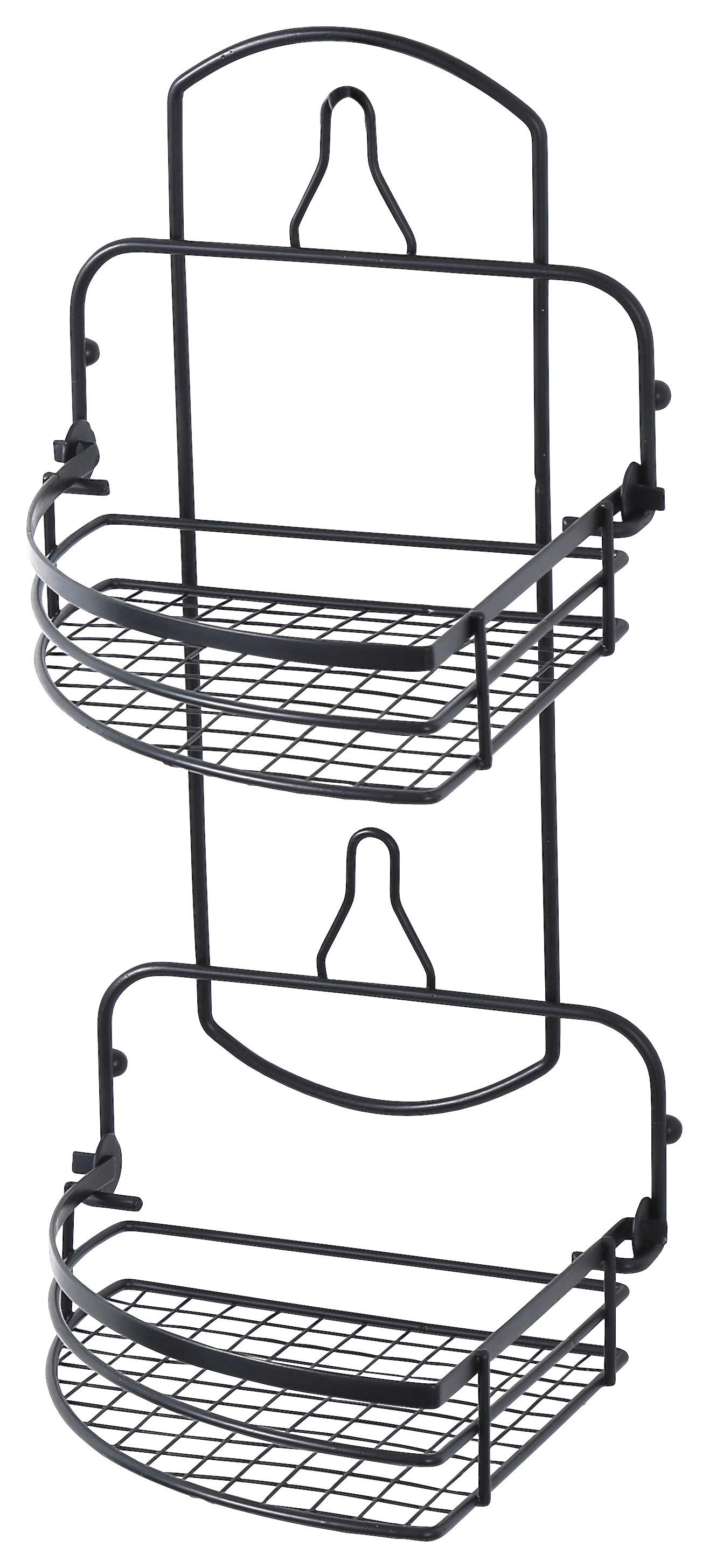 Kopalniški Regal Napoli 2, Črna - črna, Konvencionalno, kovina (15/27/15cm) - Mömax