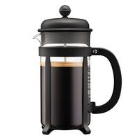 Kaffeebereiter Schwarz - Transparent/Schwarz, Konventionell, Glas/Kunststoff (11.2cm)