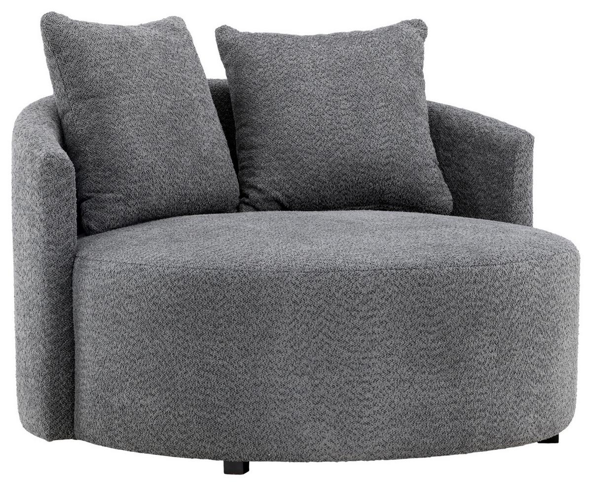 XXL-Sessel Kelso Grau - Grau, Design, Textil (120/72/118cm) - Livetastic