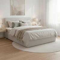 Box Ágy Szürke 160x200 Marco - világosszürke, Modern, textil/fa (160/200cm) - Bessagi