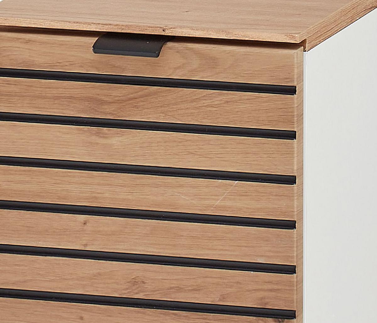 ELEMENT WISZĄCY DIANA - czarny/biały, Modern, materiał drewnopochodny/metal (25/84/37cm) - Voleo