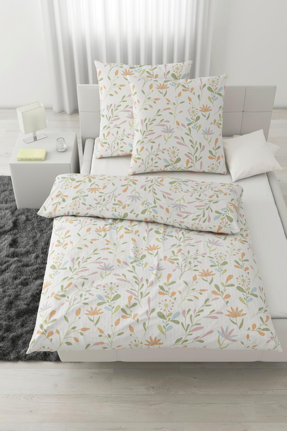 BETTWÄSCHESET MARINA XXL - Weiss, Konventionell, Textil (200/210cm) - Mömax