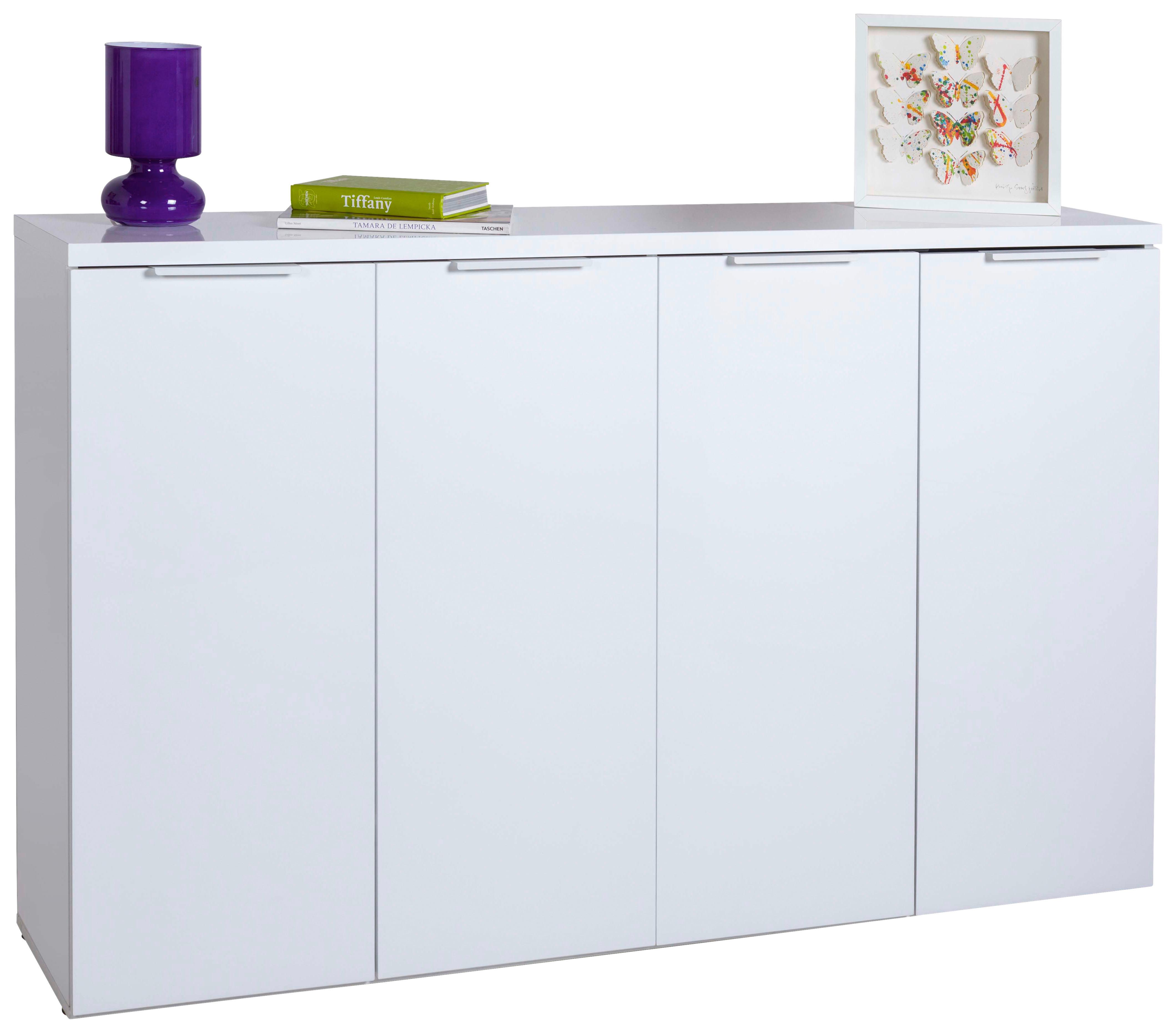 SZAFKA NA BUTY MUNDI - biały wysoki połysk/biały, Basics, materiał drewnopochodny/metal (160/102/35cm) - Carryhome