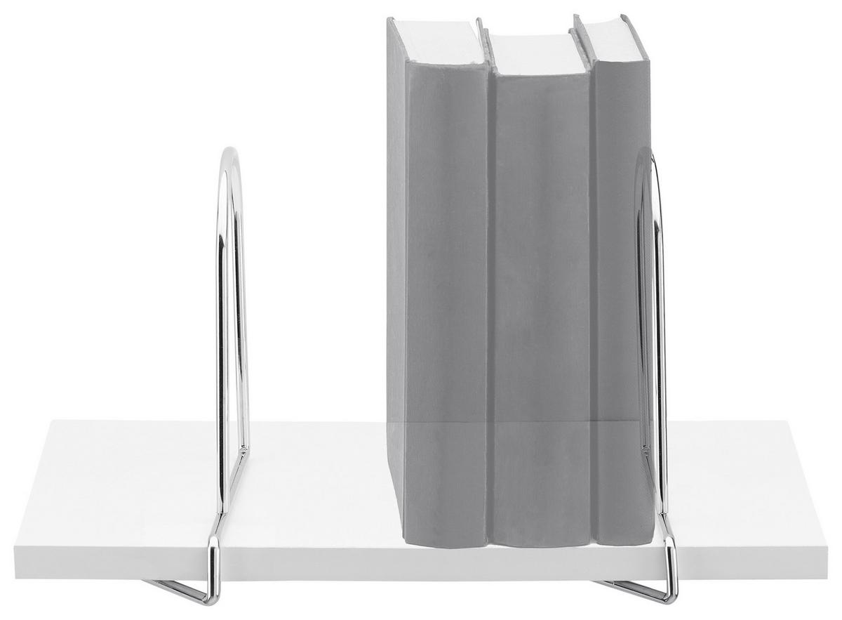 Buchstütze aus Metall - Chromfarben, Metall (17,5/5,5cm) - Mömax