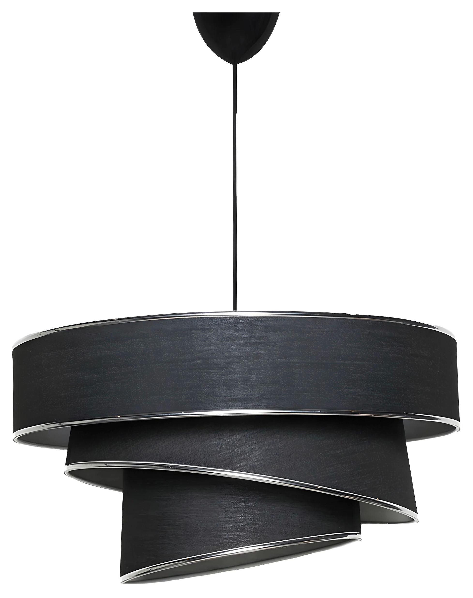 LAMPA WISZĄCA COUPER - BLACK, SILVER - kolor srebrny/czarny, Design, tworzywo sztuczne/metal (40/72cm) - P & B