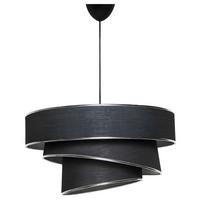 LAMPA WISZĄCA COUPER - BLACK, SILVER - kolor srebrny/czarny, Design, tworzywo sztuczne/metal (40/72cm) - P & B