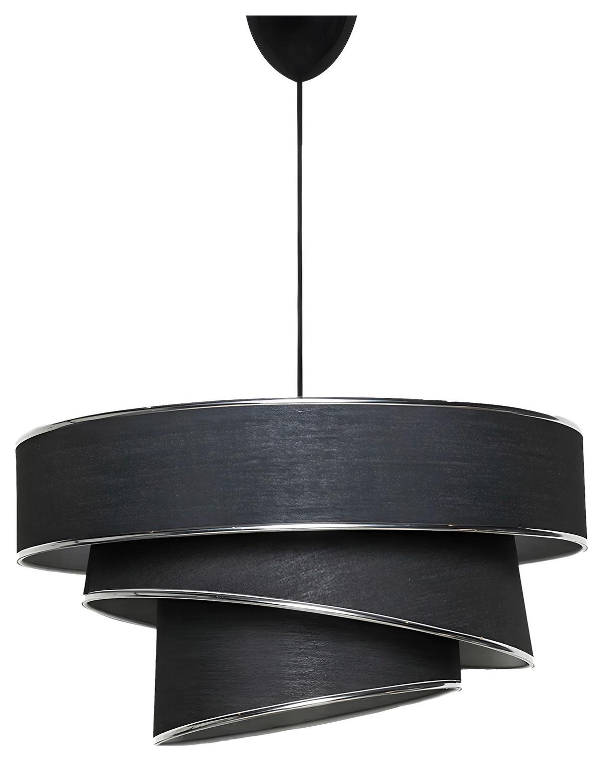 LAMPA WISZĄCA COUPER - BLACK, SILVER - kolor srebrny/czarny, Design, tworzywo sztuczne/metal (40/72cm) - P & B