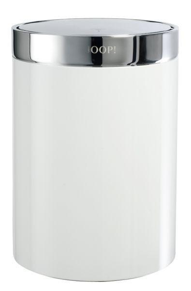 KOSZ NA ODPADY UCHYLNY JOOP! CHROMELINE - srebrny/biały, Basics, metal (18/26cm) - Joop!