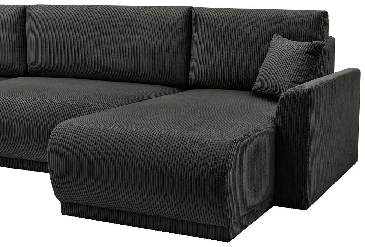 Coltar Kim - negru, Modern, lemn (146/313/160cm) - Modern Living