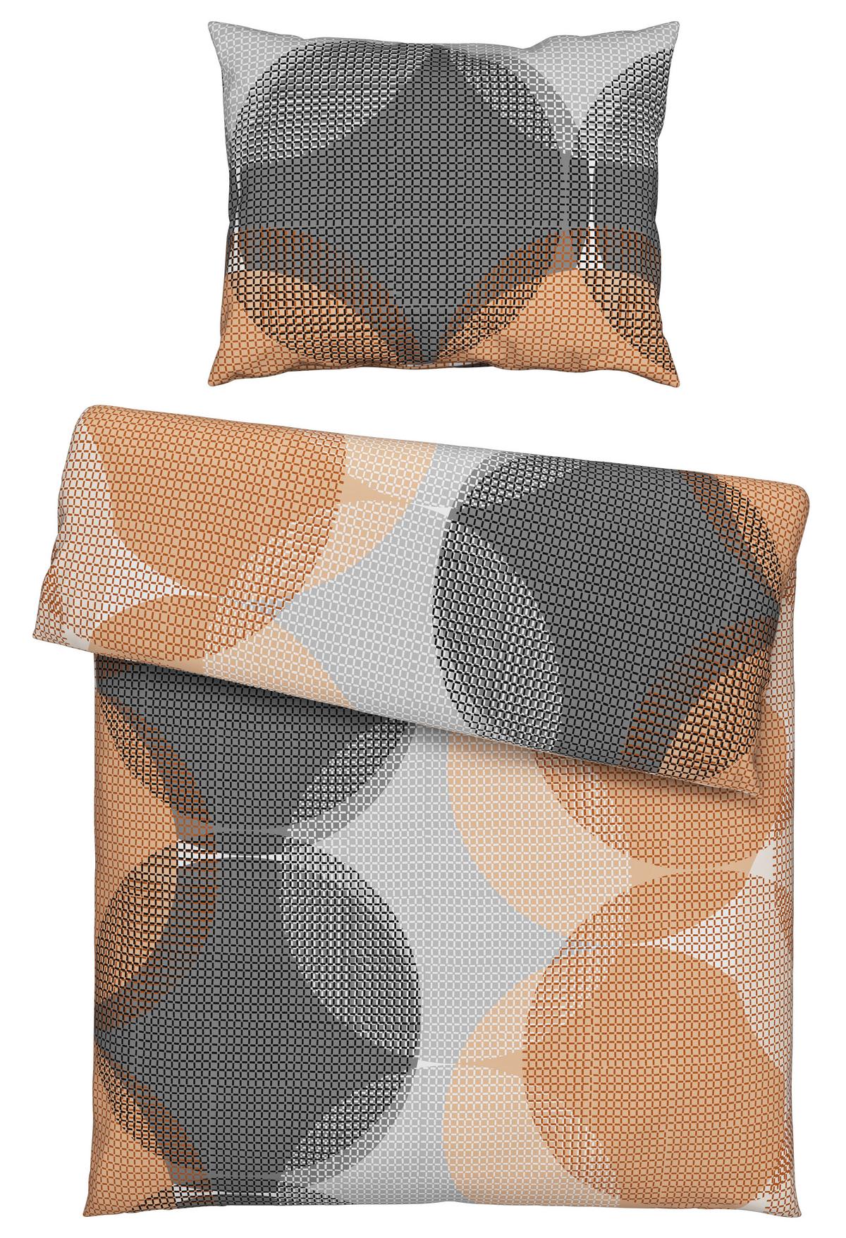 Ágyneműhuzat-garnitúra Chiara - bézs/szürke, Natur, textil (140/200cm) - Modern Living