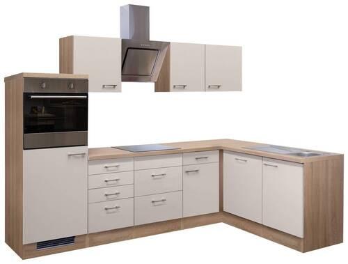 Kotna Kuhinja Z Aparati Nepal, Kašmir, Barva Hrasta - barve nerjavečega jekla/kašmir, Moderno, kovina/leseni material (280/170cm) - FlexWell