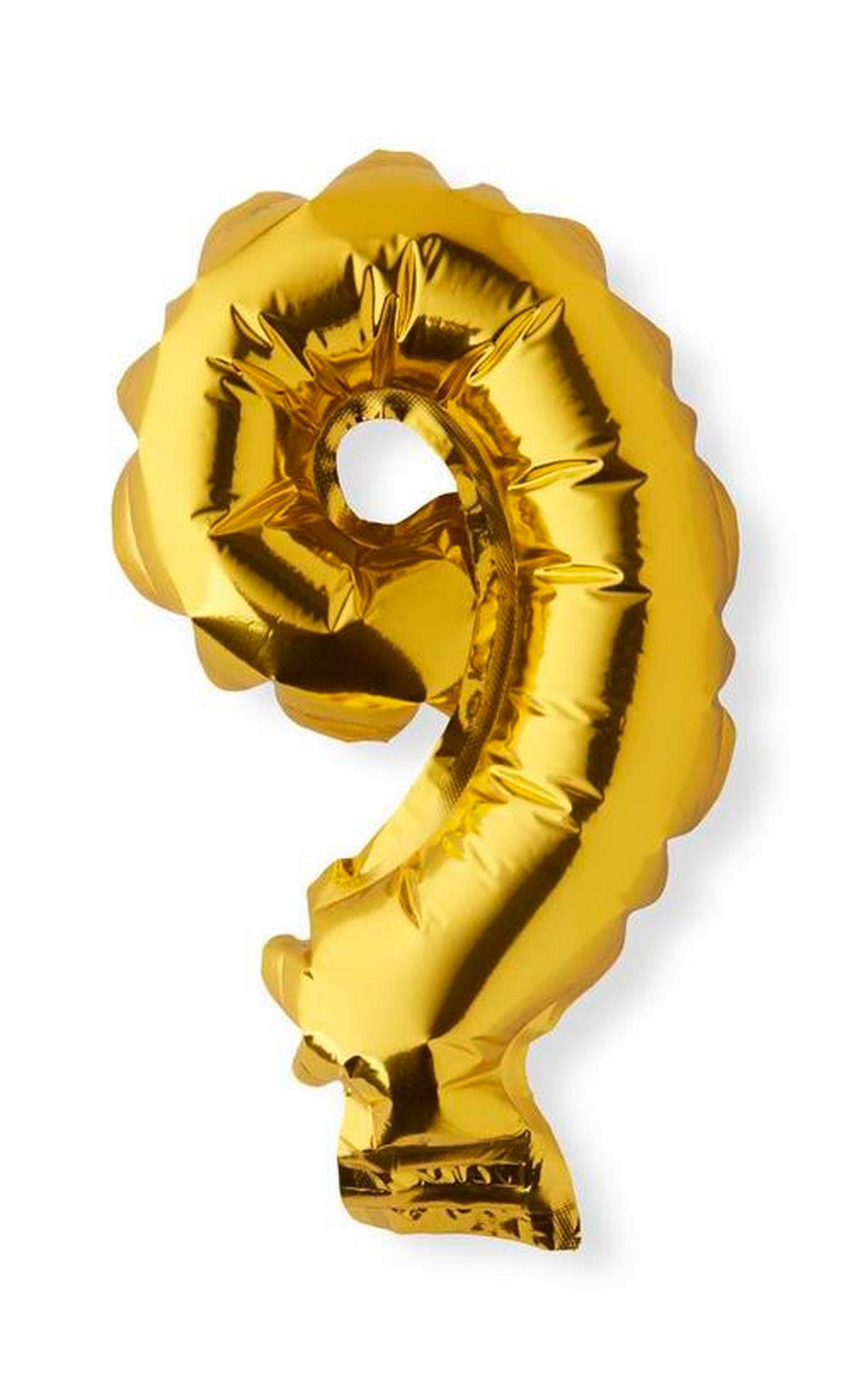 BALON NUMBERS - kolor srebrny/kolor złoty, tworzywo sztuczne (9/15cm) - Modern Living
