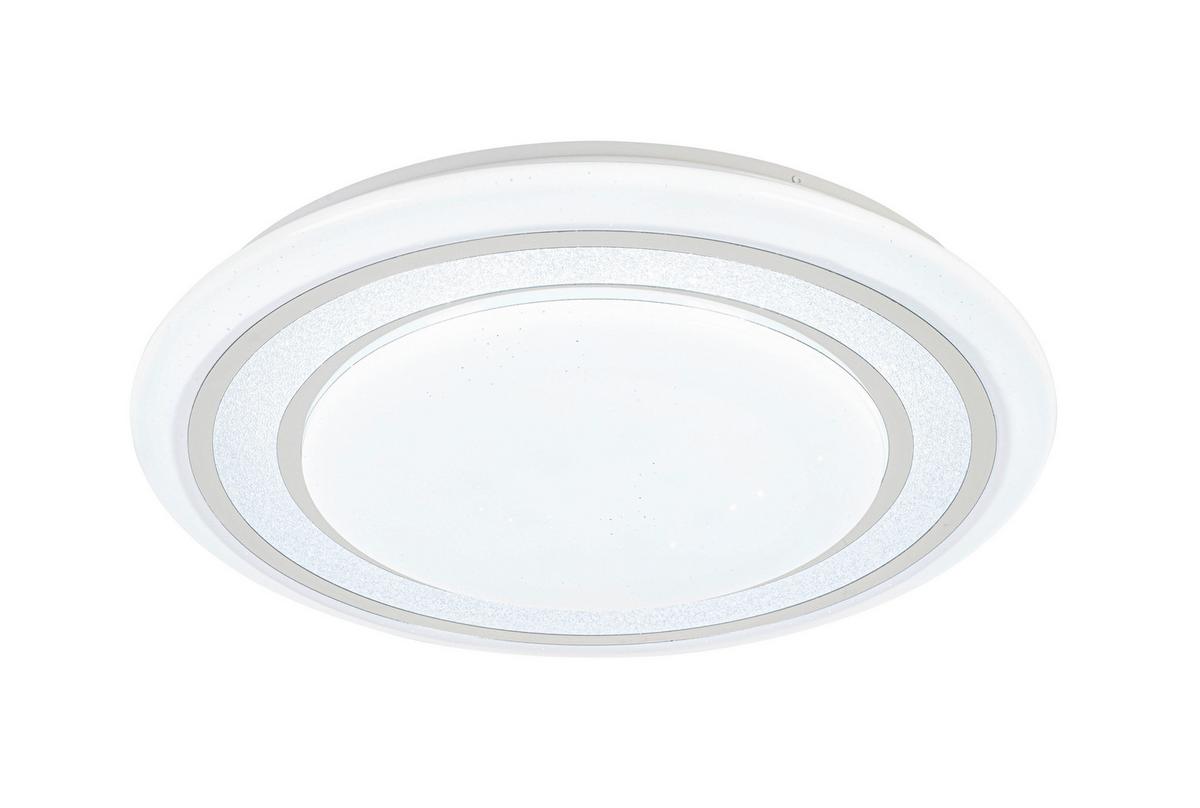 Led Mennyezeti Lámpa Giesbert - króm/fehér, Modern, műanyag/fém (55/8cm) - Premium Living