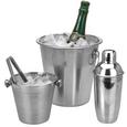 Barset Conny in Silberfarben 4-teilig - Silberfarben, Metall (23/23/22cm)