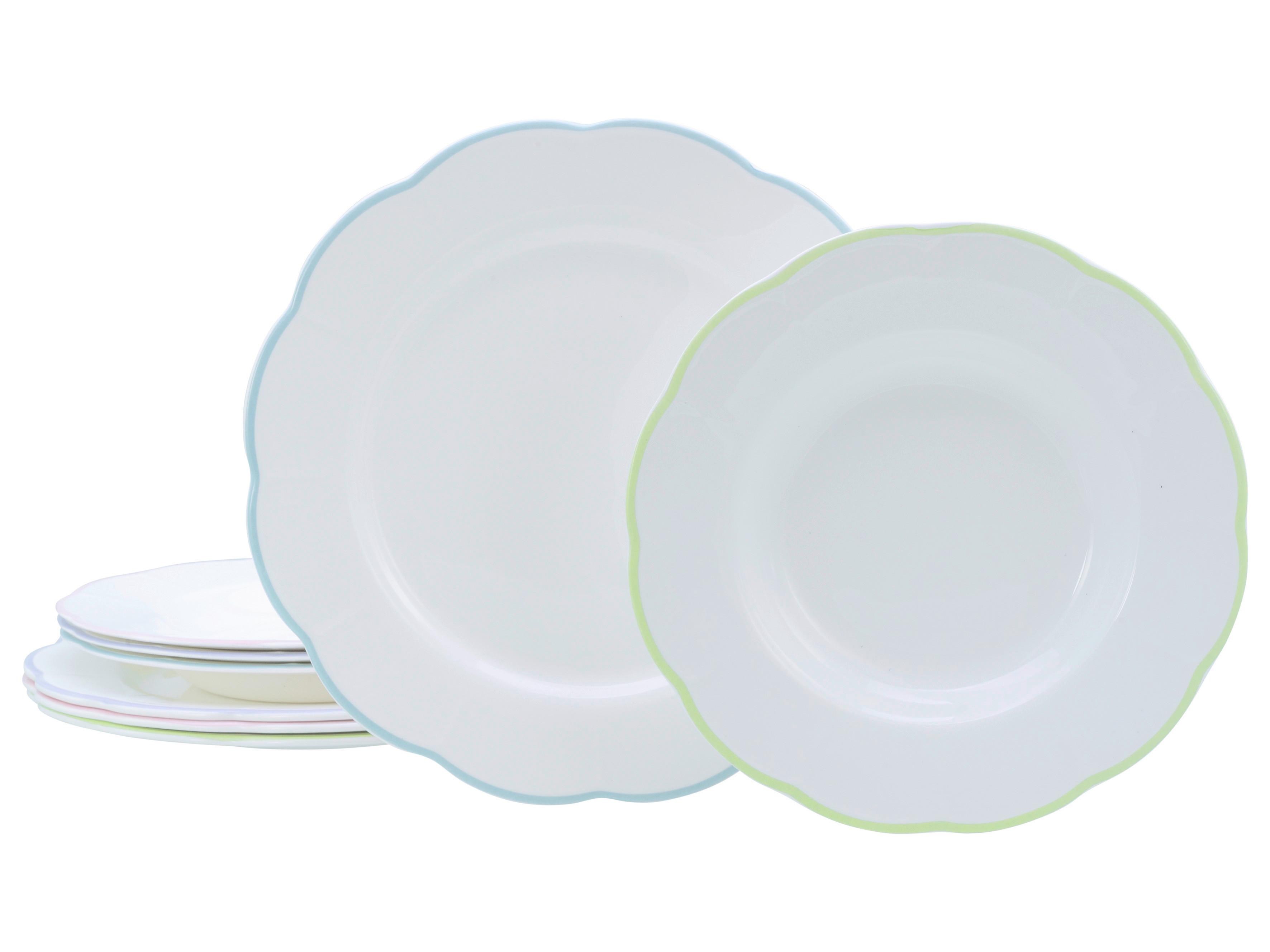 Tafelservice Florine Multicolor, 8-teilig - Multicolor, KONVENTIONELL, Keramik (28,8/22/17cm) - Creatable