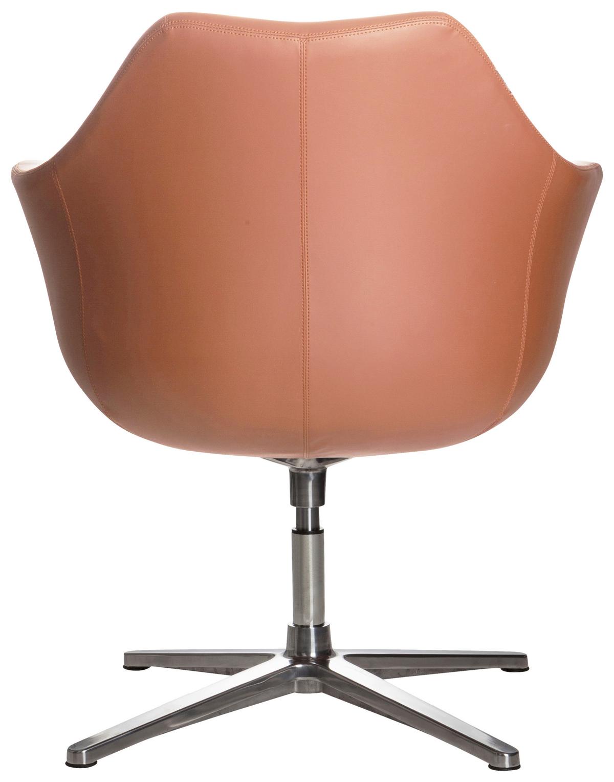 Vrtljivi Stol Artemia, Rjava - srebrne barve/rjava, Basics, kovina/tekstil (67/85/63cm) - MID.YOU