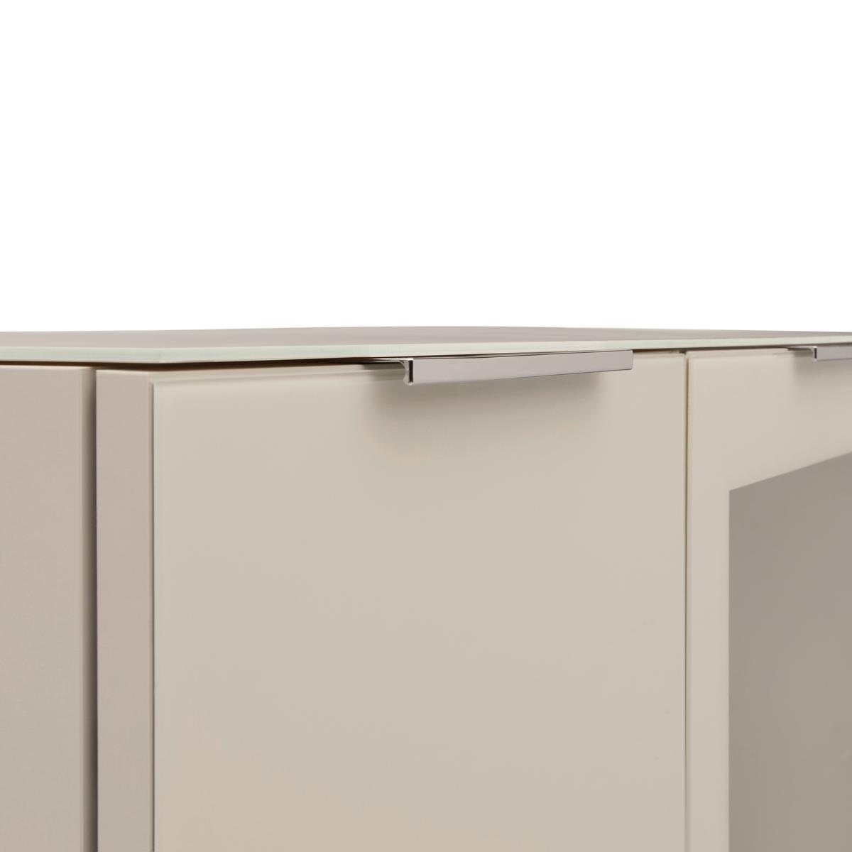 Vitrine Siena Kaschmir - Chromfarben/Kaschmir, MODERN, Glas/Holzwerkstoff (105/151/40cm) - Premium Living