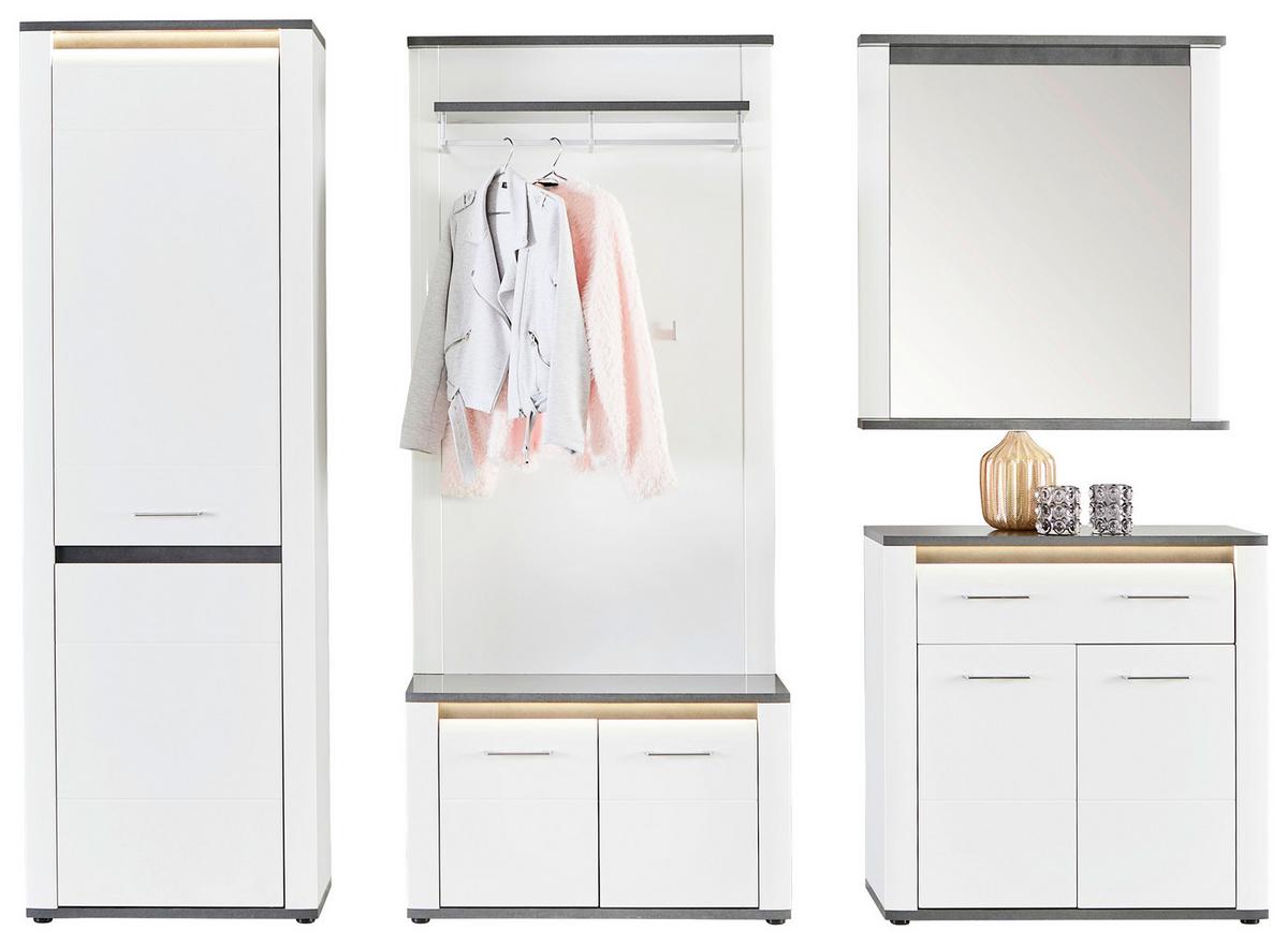 Oglindă Alassio - alb, Modern, material pe bază de lemn (85/91/10cm) - Modern Living