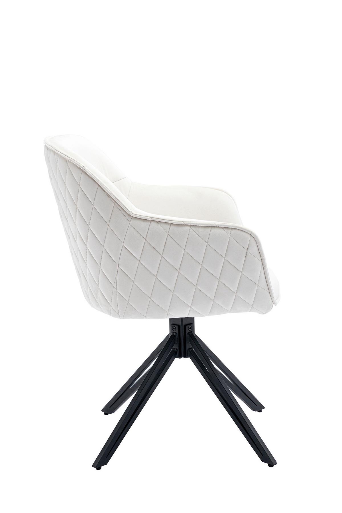 Naslanjač Samt, Bež, Vrtljiv - črna/bež, Moderno, kovina/tekstil (59/83/60cm) - Livetastic